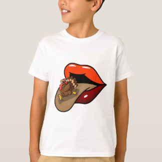Camiseta Cae la lengua turca fuera Día de Acción de Gracias