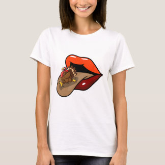 Camiseta Cae la lengua turca fuera Día de Acción de Gracias
