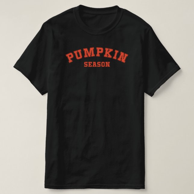 Camiseta Cae la temporada de calabazas hojas de otoño (Diseño del anverso)