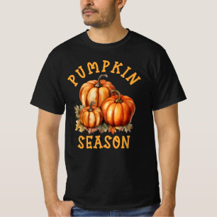 Camiseta Cae la temporada de calabazas hojas de otoño