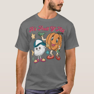 Camiseta Cae la vibración de voleibol de calabaza en otoño