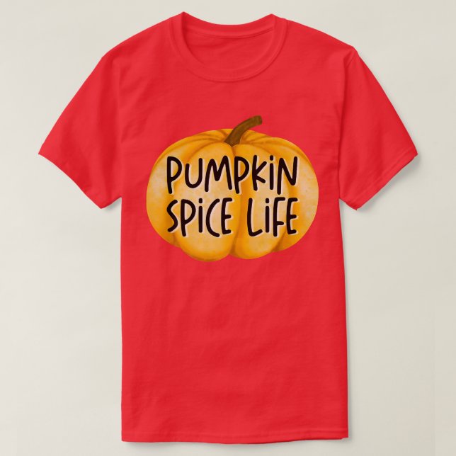 Camiseta Cae la vida de las especias de calabaza café Cotta (Diseño del anverso)
