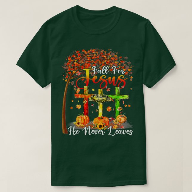 Camiseta Cae Por Jesús Nunca Deja Calabaza Gracias (Diseño del anverso)
