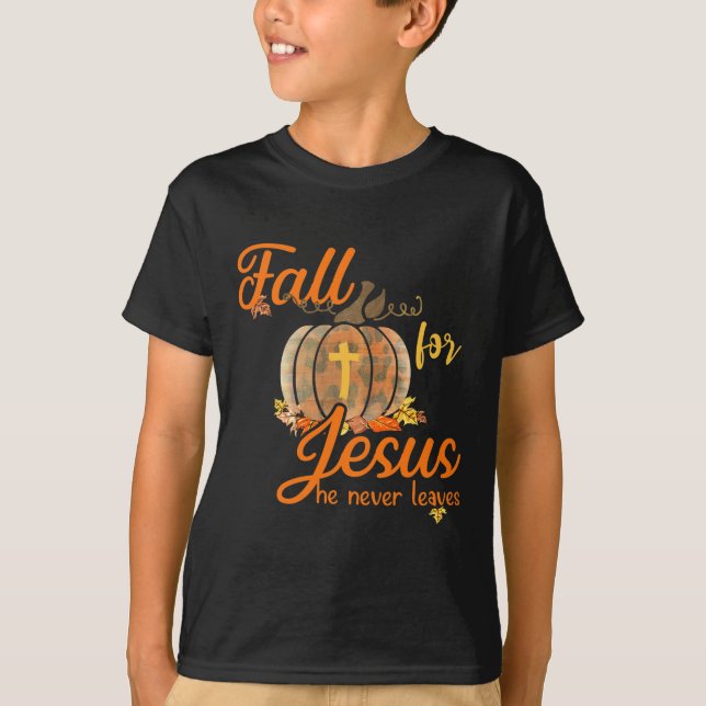 Camiseta Cae Por Jesús Nunca Deja La Calabaza De Leopardo C (Anverso)