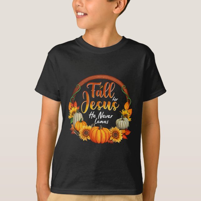 Camiseta Cae Por Jesús Nunca Deja La Fe Cristiana Jes (Anverso)