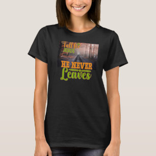 Camiseta Cae por Jesús y nunca deja Jes de fe cristiana