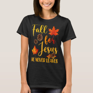 Camiseta Cae por Jesús y nunca deja Jes de fe cristiana
