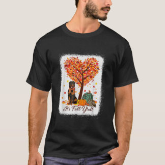 Camiseta Cae, te divertidas rottweiler otoño amor de perro