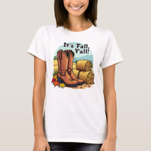 Camiseta Cae, todos - Boots de cowboy y Hay Bales