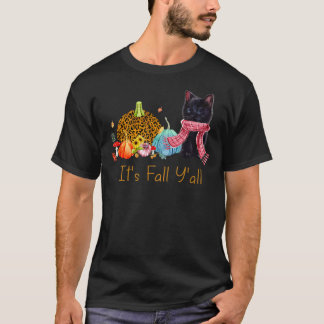 Camiseta Cae un gato lindo calabaza de caramelo gracias
