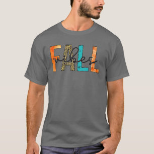 Camiseta Cae Vibes Autumn Leopard Print Ototumn Farm House