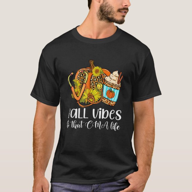 Camiseta Cae Vibes Que La Temporada De Calabaza De Leopardo (Anverso)