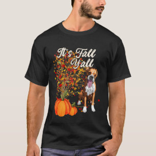 Camiseta Cae Y todo el perro de boxer lindo otoño