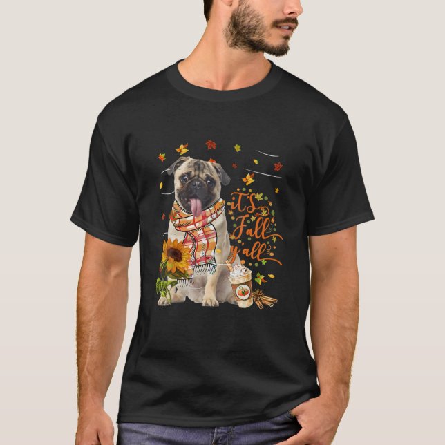 Camiseta Cae y todos los afligidos amantes del perro de pug (Anverso)