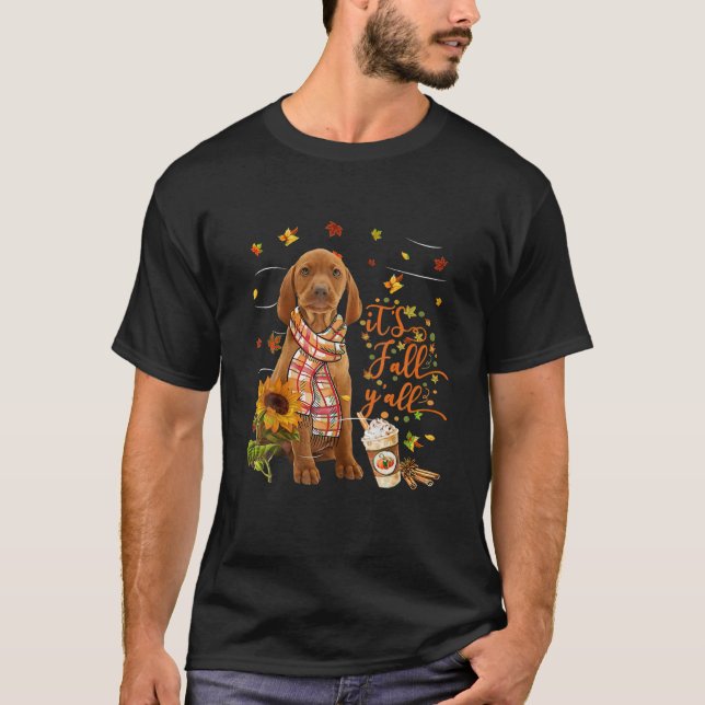 Camiseta Cae y todos los Vizsla Perro Día de Acción de Grac (Anverso)