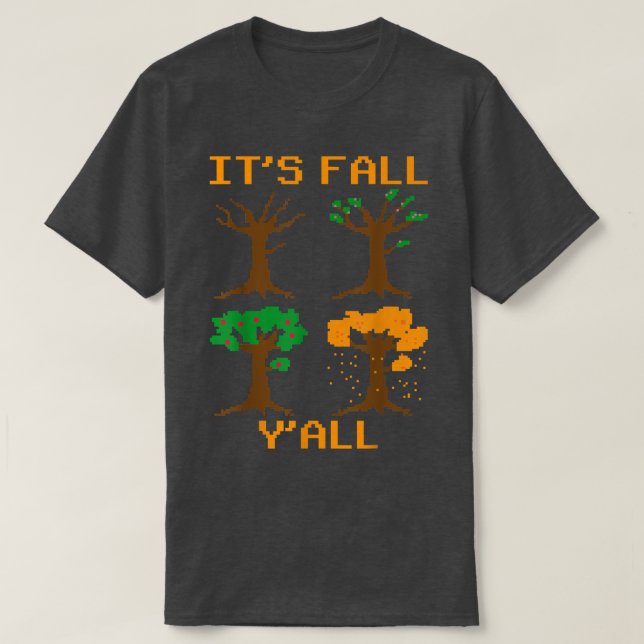 Camiseta Cae YA 8 bits Cae Otoño Juego Retro Piela (Diseño del anverso)