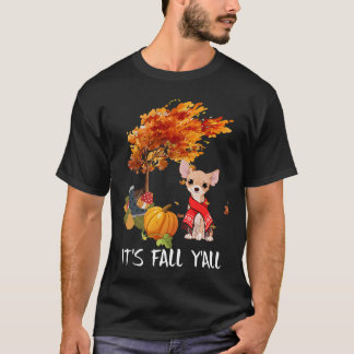 Camiseta Cae Y'All Chihuahua Perro Halloween de otoño
