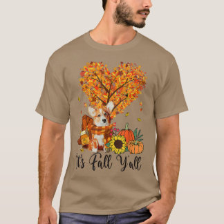 Camiseta Cae Yall Corgi Perro Amantes del Día de Acción de