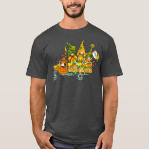 Camiseta Cae Y'all Cute Gnomes Truck Pumpkin Otumn Tree F