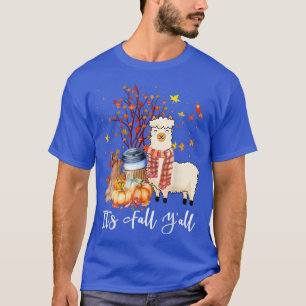 Camiseta Cae Yall Llama Pumpkin otoño Thanksgivi