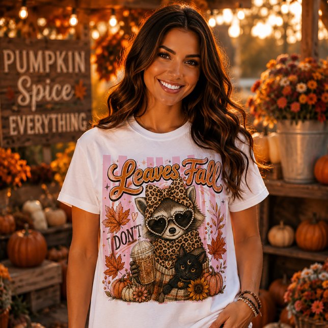 Camiseta Caen Hojas No Me Cute Mapache (Subido por el creador)