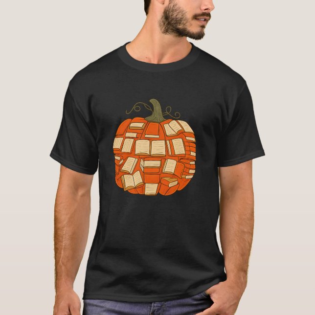Camiseta Caen los libros de moda y calabazas de Acción de G (Anverso)