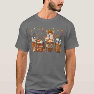Camiseta Caer Café Calabaza Spice Latte Iced Ototumt Corgi-