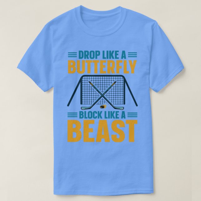 Camiseta Caer Como Un Bloque De Mariposa Como Un Hocke De H (Diseño del anverso)