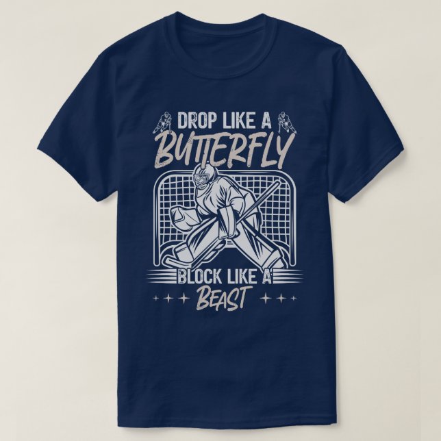 Camiseta Caer como una mariposa como un portero (Diseño del anverso)
