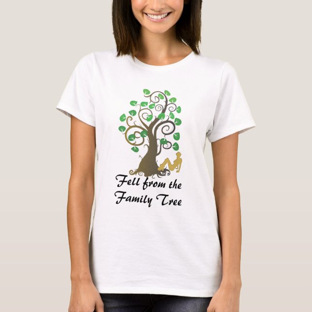 Camiseta Caer del árbol familiar (Anverso)
