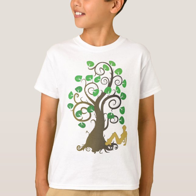 Camiseta Caer del árbol familiar (Anverso)
