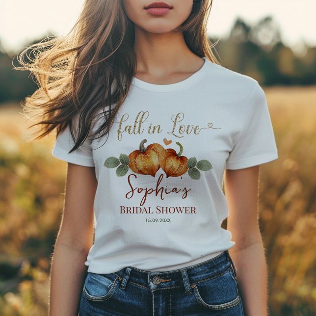 Camiseta Caer Enamorada Calabaza Corazón Ducha De Novias (Subido por el creador)