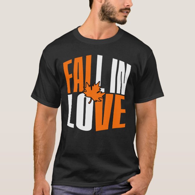 Camiseta Caer Enamorada De La Hoja Del Otoño (Anverso)