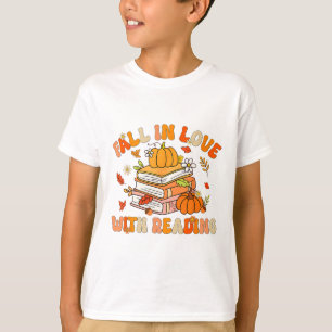 Camiseta Caer Enamorada De Las Calabazas De Otoño Del Libro
