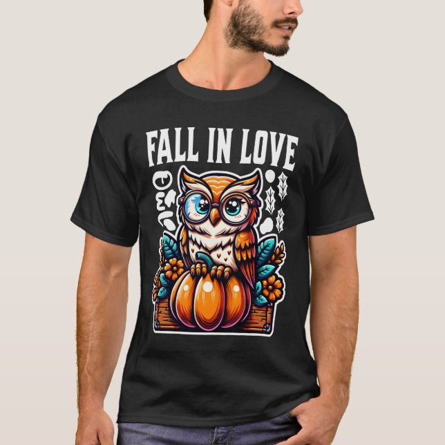 Camiseta Caer Enamorada De Lechuza Cuta (Anverso)