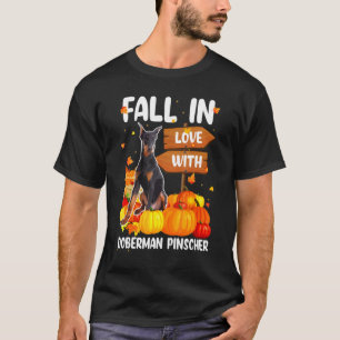 Camiseta Caer Enamorada De Perro Doberman Pinscher En La Ca