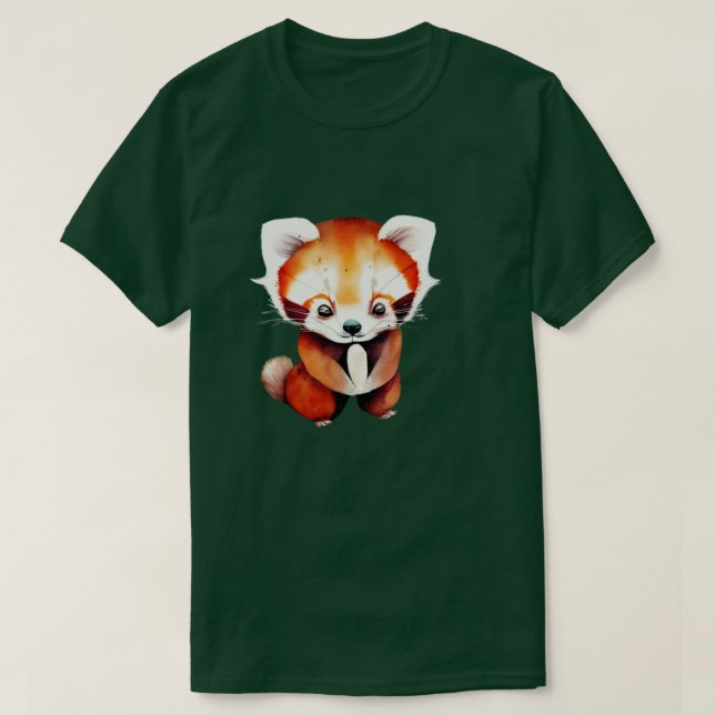 Camiseta Caer enamorada del Panda Rojo Kawai (Diseño del anverso)