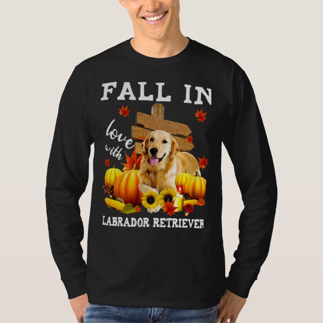 Camiseta Caer Enamorada Del Perro Recuperador De Labrador E (Anverso)