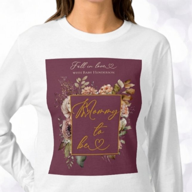 Camiseta Caer Enamorada Flores De Caída En Borgoña (Subido por el creador)