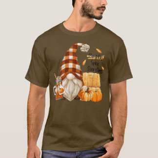 Camiseta Caer Gnome Calabaza Spin Everything Cute Gnome Hal
