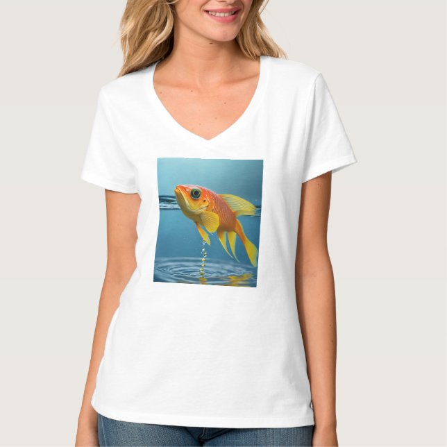 Camiseta Caer para bucear: una transformación líquida (Anverso)