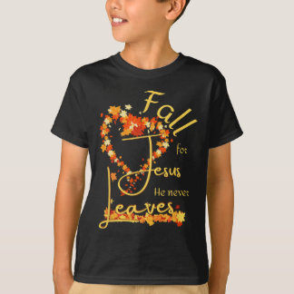 Camiseta Caer Por Jesús Él Nunca Deja Agradecido Bendito Co