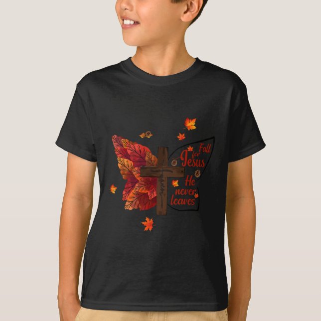 Camiseta Caer Por Jesús Nunca Deja Al Cristiano Fa De Otoño (Anverso)