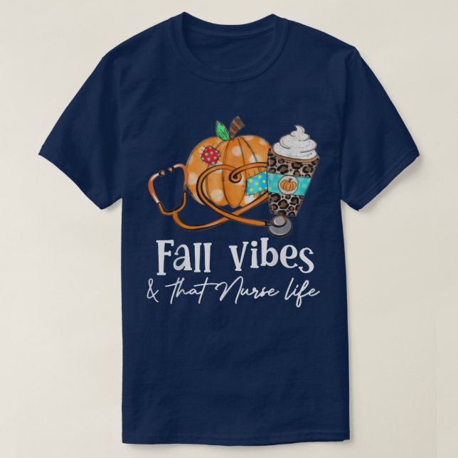 Camiseta Caer Vibes De Enfermería Y Esa Vida De Enfermería  (Diseño del anverso)