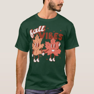 Camiseta Caer Vibes otoño hojas y calabaza por favor caigan