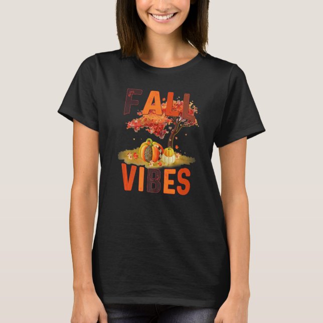 Camiseta Caer Vibes Retro Calabaza Spice Autumn Café Que (Anverso)