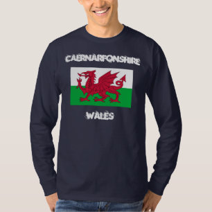Camiseta Caernarfonshire, Gales con bandera galesa