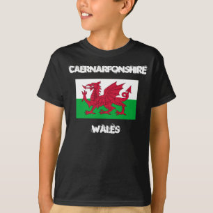 Camiseta Caernarfonshire, Gales con bandera galesa