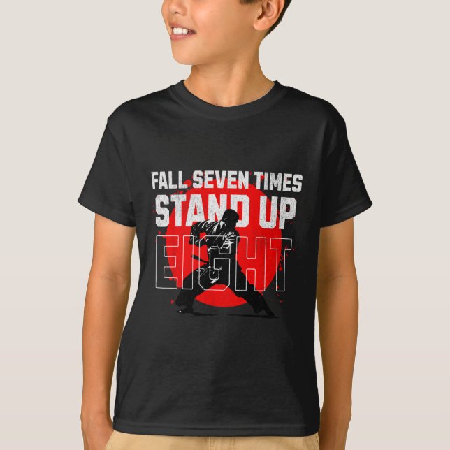Camiseta Caerse siete veces  (Anverso)