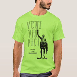 Camiseta Caesar Veni Vidi Vici Mens Moderno Lime Green
